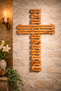 Olive Wood Lord’s Prayer Cross – Custom Engraved in Your Language
