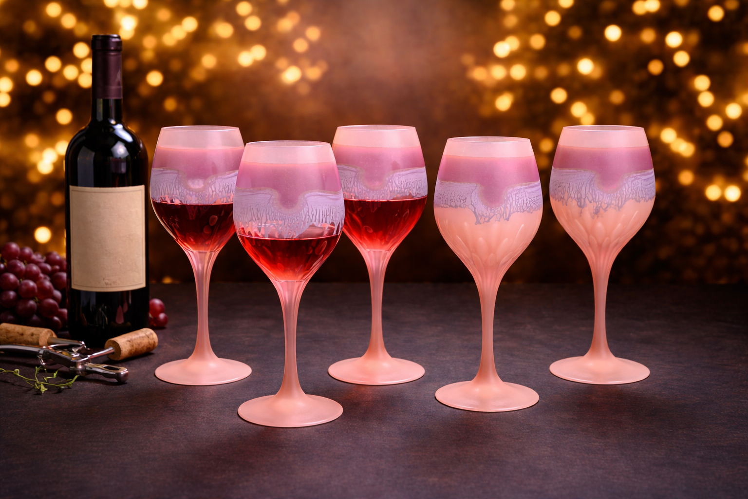 Hebron Handblown Wine Glasses – 6 Piece Set | Durable Art of the Holy Land