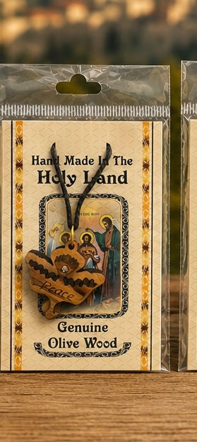Holy Land Olive Wood Pendant Collection – Handmade in Bethlehem & Jerusalem