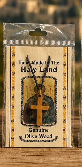 Holy Land Olive Wood Pendant Collection – Handmade in Bethlehem & Jerusalem
