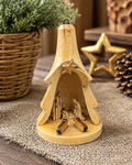 Hand-Carved Olive Wood Nativity Ornament
