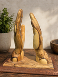 Olive Wood Bible Holder – Praying Hands Design