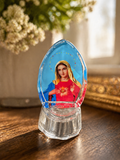 Sacred Heart of Mary Devotional Mini Icon – Crystal Stand