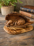 Olive Wood Sleeping Baby Jesus Sculpture