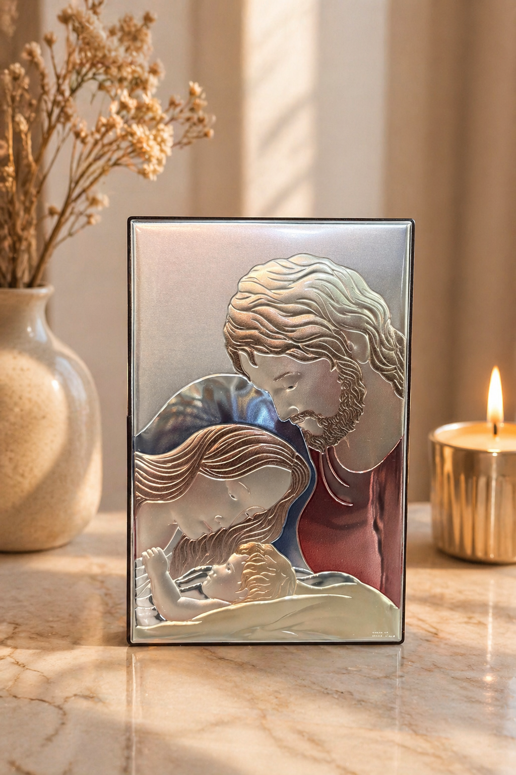 Holy Family Silver Icon