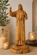 Hand-Carved Olive Wood Jesus Christ – Teaching & Blessing Pose