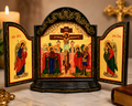 Triptych Icon – The Crucifixion with Archangels