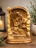 Hand-Carved Olive Wood Nativity Scene