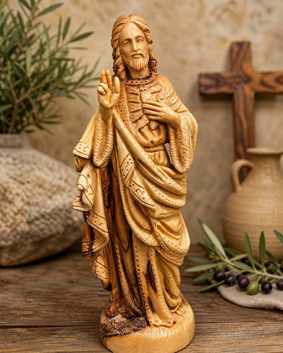 Olive Wood Christ the Teacher