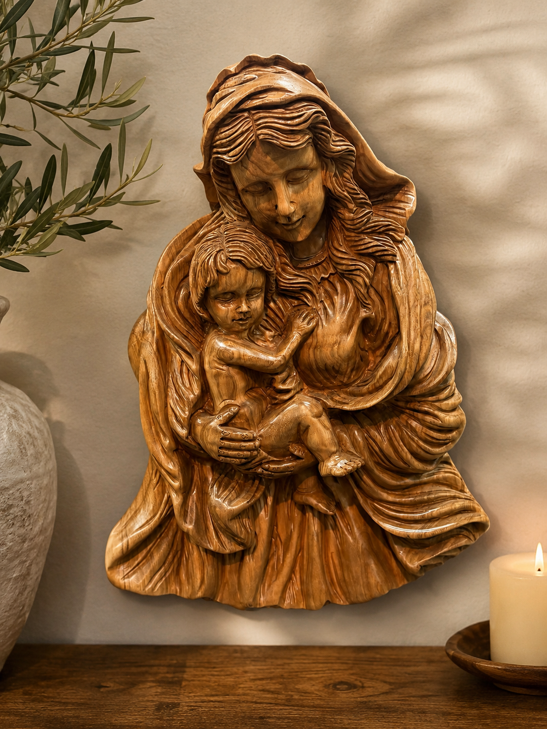 Madonna and Child Wall Relief