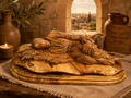 Olive Wood Reclining Christ Sculpture