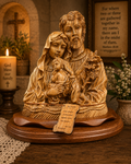 Holy Family Olive Wood Sculpture