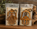 Olive Wood Lord’s Prayer Bell Ornament & Hamsa Hand Blessing Ornament