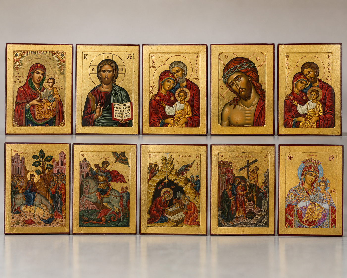 Sacred Byzantine Icon Collection – Handcrafted Orthodox Icons from the Holy Land