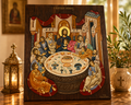 The Last Supper Byzantine Icon – Handcrafted Orthodox Christian Wall Icon from the Holy Land