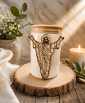 Handmade Jesus Candle Jar