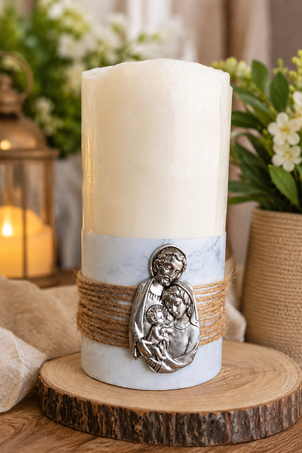 Holy Family Devotional Candle