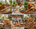 Olive Wood Kitchen Utensil Set – Handcrafted in Bethlehem (5 Pieces)