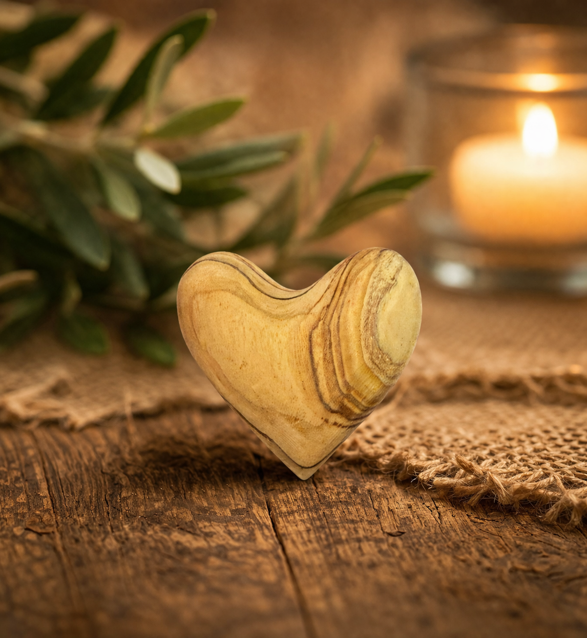 Olive Wood Heart – Symbol of Love from the Holy Land