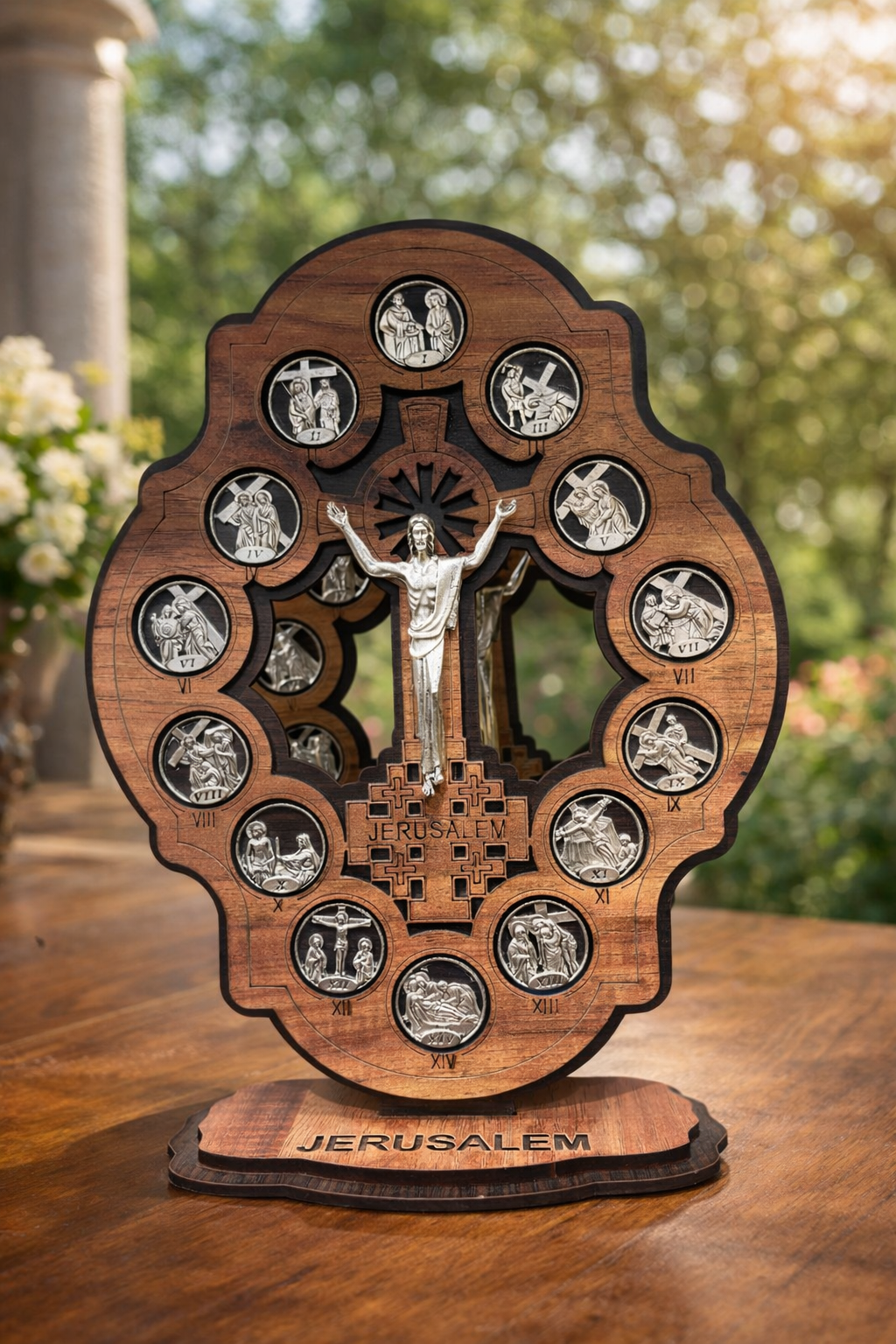Via Dolorosa – 14 Stations of the Cross Surrounding the Jerusalem Cross
