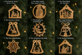 Bethlehem Olive Wood Christmas Ornaments – Handcrafted Nativity Collection