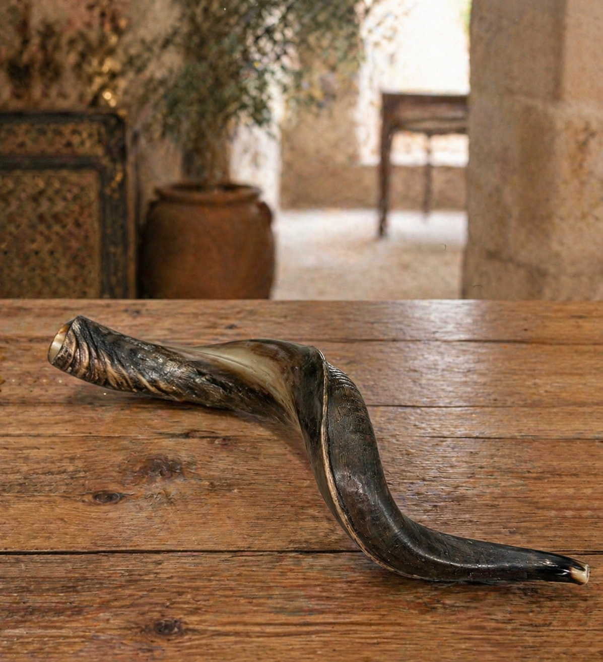 Authentic Natural Shofar (Ram’s Horn)