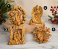 Olive Wood Christmas Ornament – Holy Family Devotional Scenes from the Holy Land