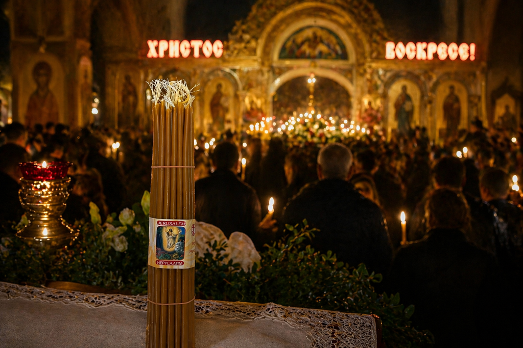 Jerusalem Honey Candle – 33 honey Candles of the Holy Fire