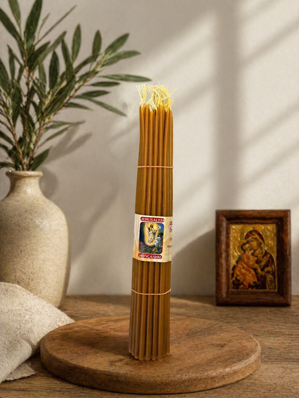 Jerusalem Honey Candle – 33 honey Candles of the Holy Fire