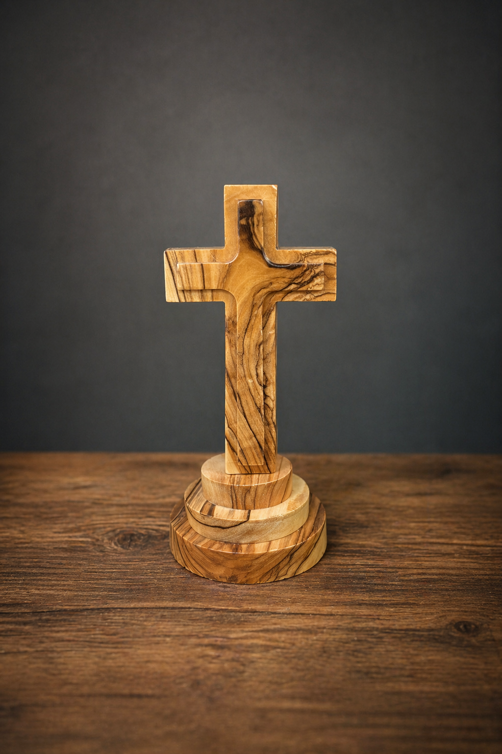 Olive Wood Standing Cross