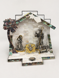 Mother of Pearl Nativity Scene – Handcrafted Holy Family Display
