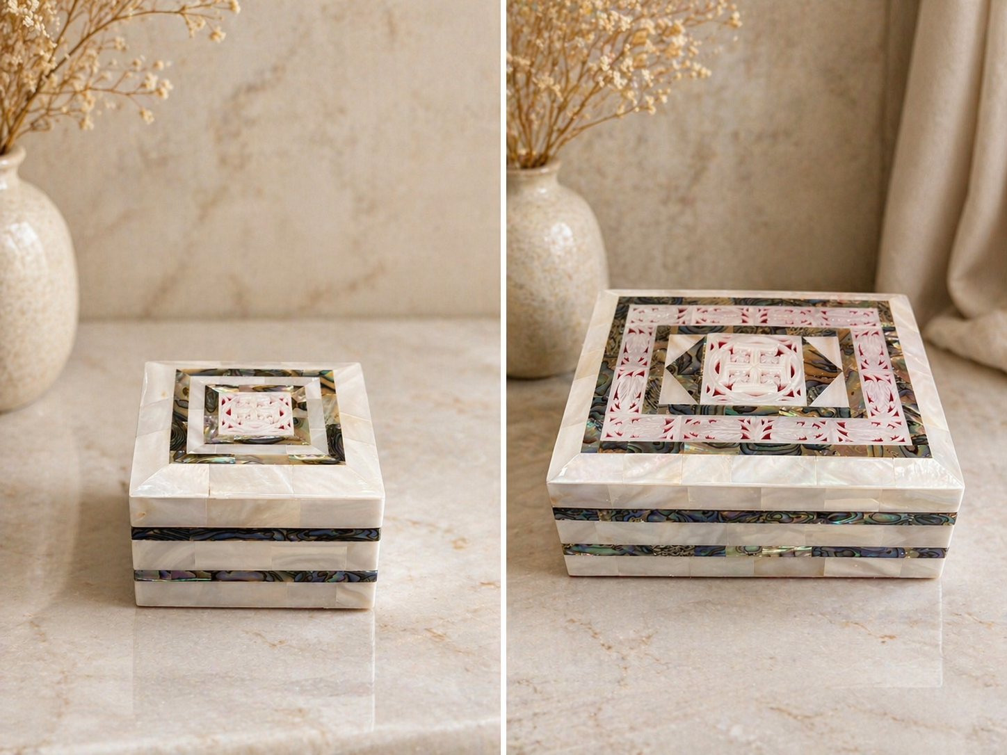 Mother of Pearl Treasure Boxes