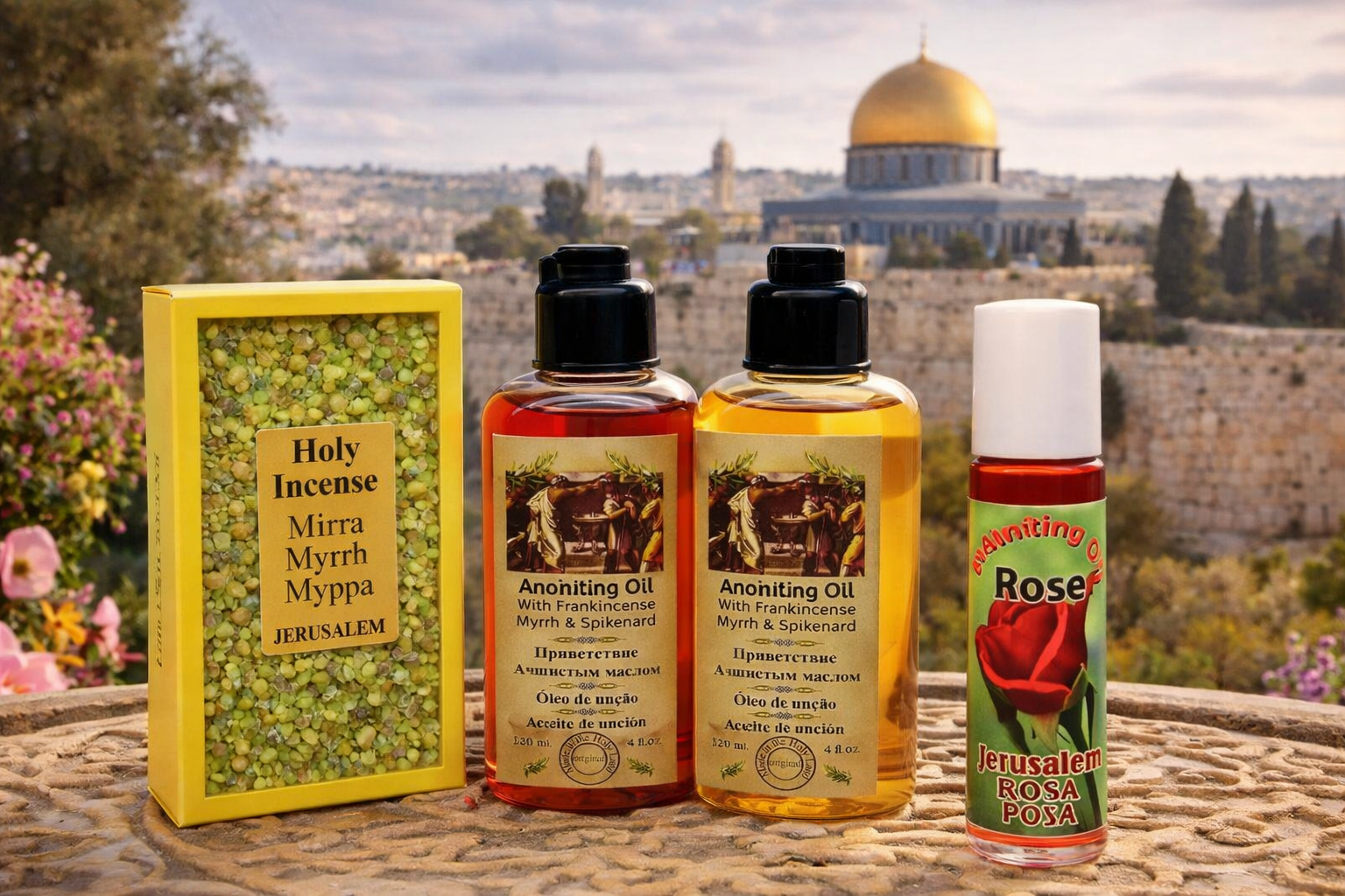 Holy Land Blessings Set – Incense & Anointing Oils